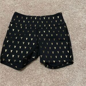 Oiselle Mettle Spandex Running Shorts - Black/Gold - Size XE